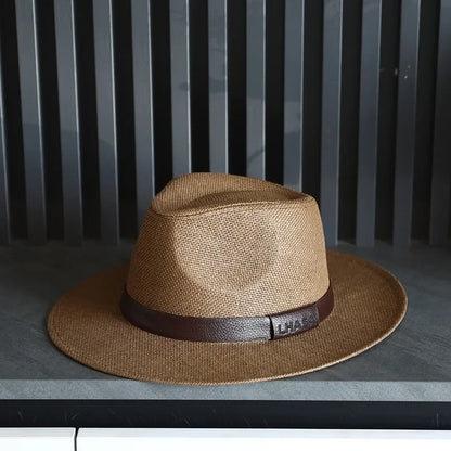 Ashcombe Woven Panama-Style Fedora in Coffee
