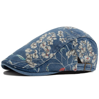Floral Print Ivy Cap | Country Garden Flat Cap | Urban Caps NZ