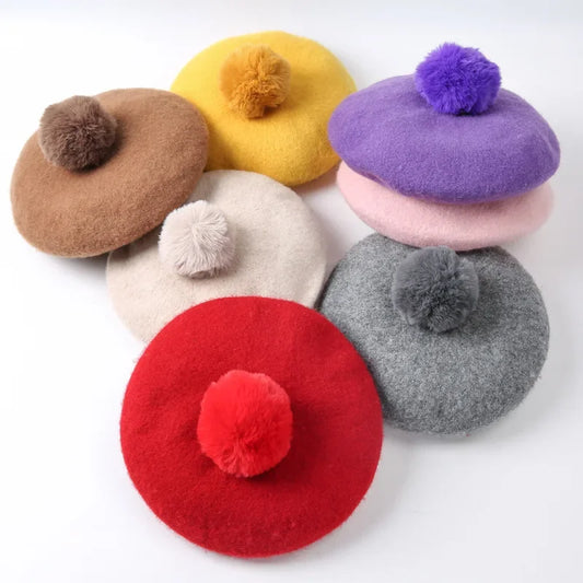 Primrose Kids Pompom Beret