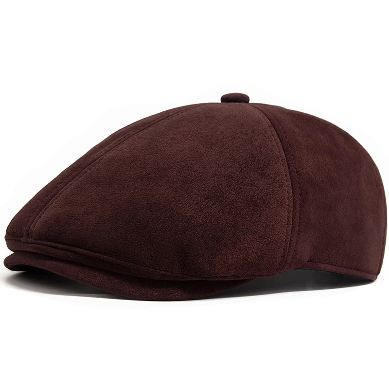Faux Leather Newsboy Cap | English Gentleman's Cap | Urban Caps NZ