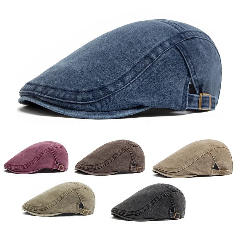 Solid Cotton Ivy Cap | Classic Vintage Flat Cap | Urban Caps NZ