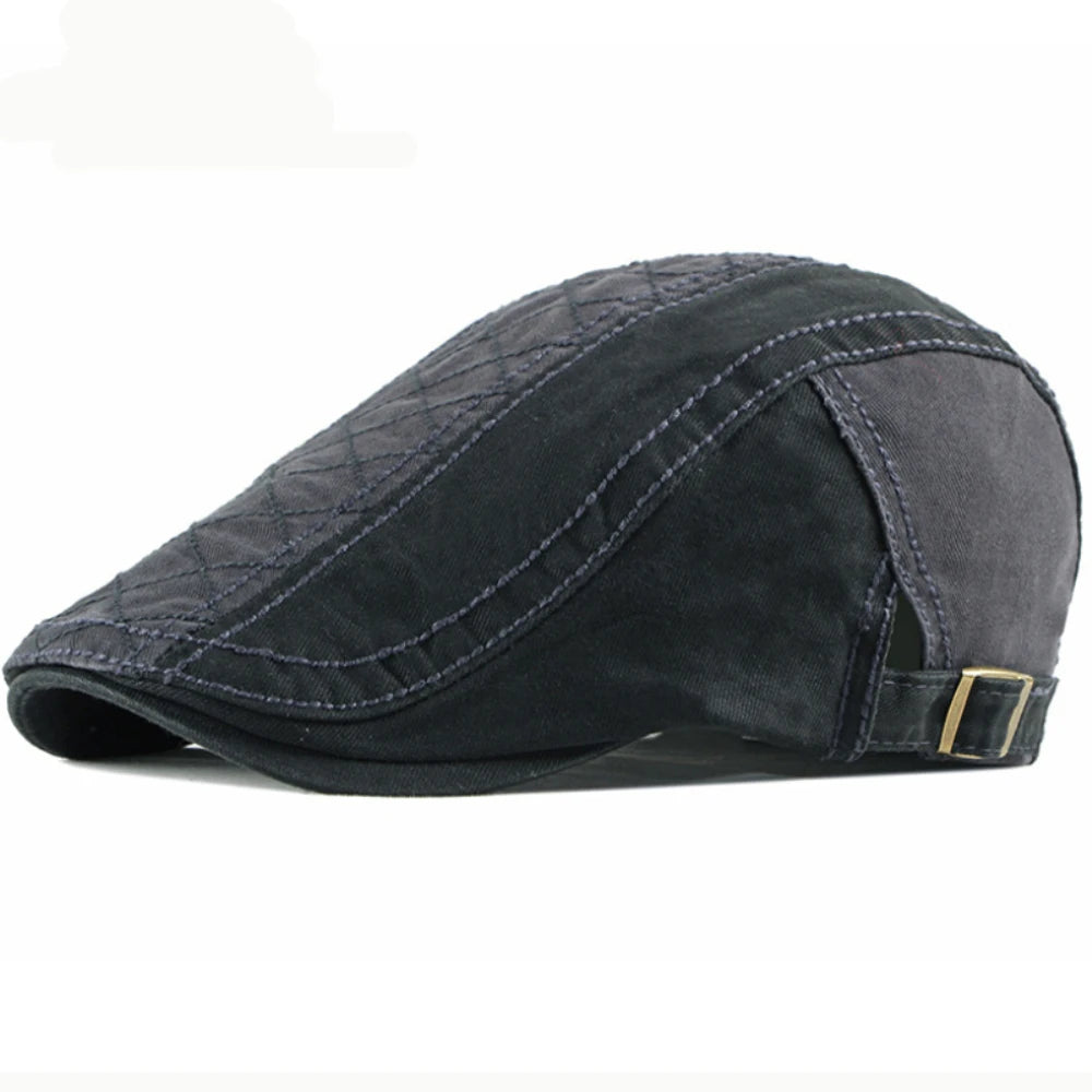 Perugia Patchwork Artist Beret in Grey