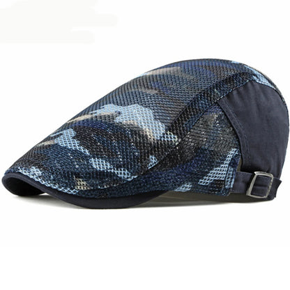 Norwich Camouflage Mesh Beret in Navy Blue