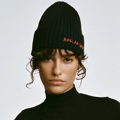 The Chamonix | Thick Wool Embroidered Letter Knitted Beanie | Urban Caps NZ