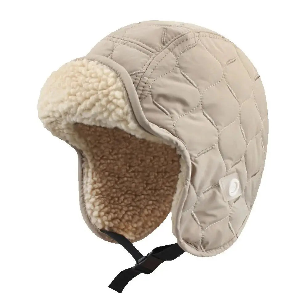 Chukotka Fleece-Lined Bomber Trapper Hat in Khaki