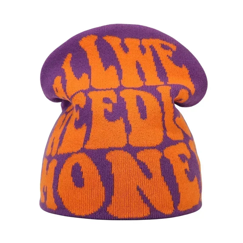 The Skullcap | Y2K Letter Knitted Hip Hop Beanie | Urban Caps NZ