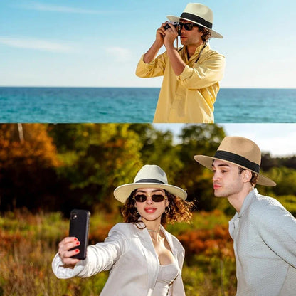 Kingston XL Straw Panama Hat – UPF 50+ Wide Brim Summer Sun Hat (61-63cm)