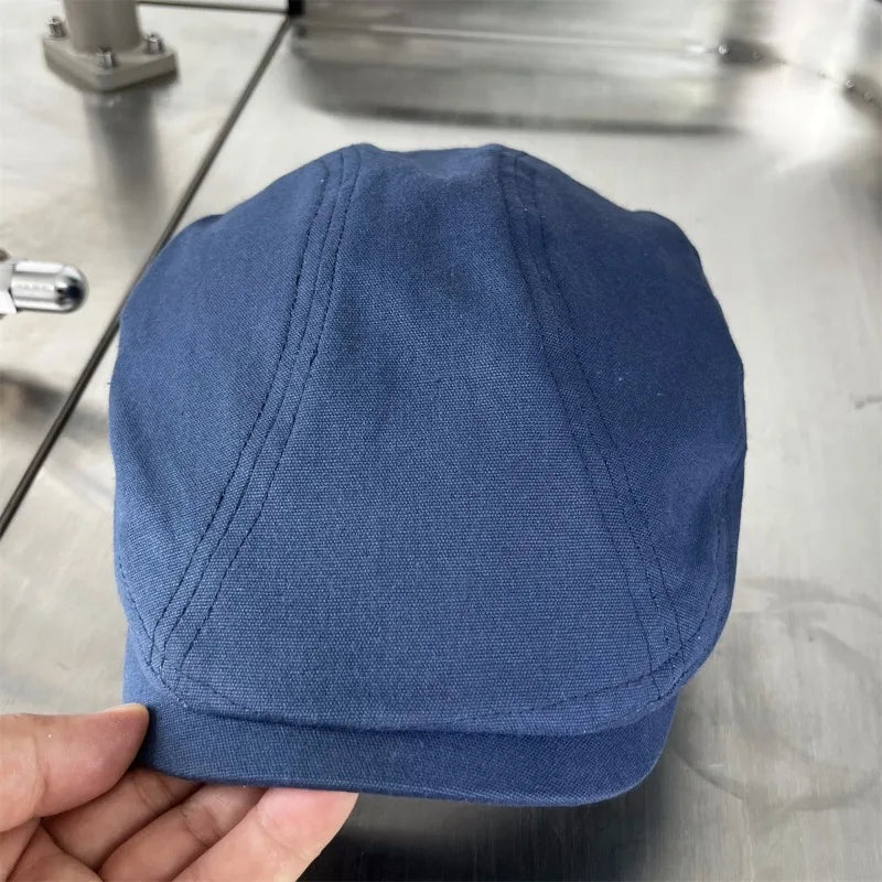 Torino XL Cotton Flat Cap – Extra Large Newsboy Cap for Men & Women (55–65cm)