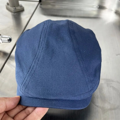 Torino XL Cotton Flat Cap – Extra Large Newsboy Cap for Men & Women (55–65cm)