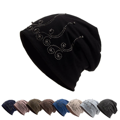 The Cristallo | Rhinestone Pearl Balaclava Beanie | Urban Caps NZ