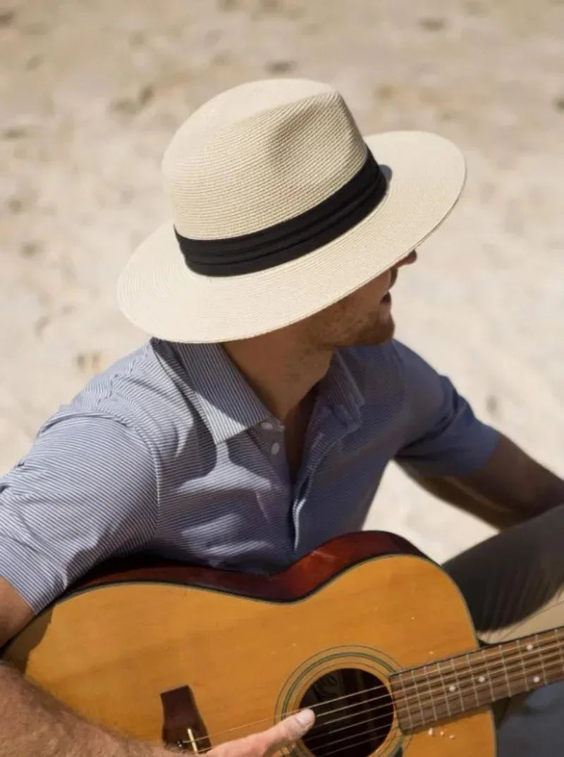 Kingston XL Straw Panama Hat – UPF 50+ Wide Brim Summer Sun Hat (61-63cm)