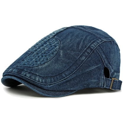 Winchester Geometric Artist Beret in Dark Blue