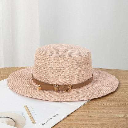 Positano Raffia Beach Hat in Pink