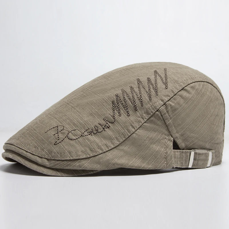 Embroidered Cotton Ivy Cap | Autumn Heritage Flat Cap | Urban Caps NZ
