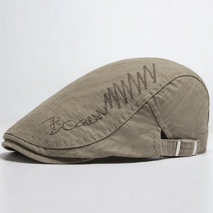 Embroidered Cotton Ivy Cap | Autumn Heritage Flat Cap | Urban Caps NZ