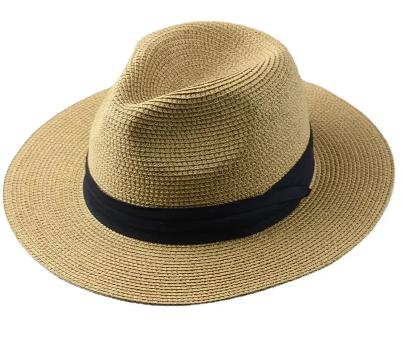 Bermuda Wide-Brim Panama Hat in Khaki