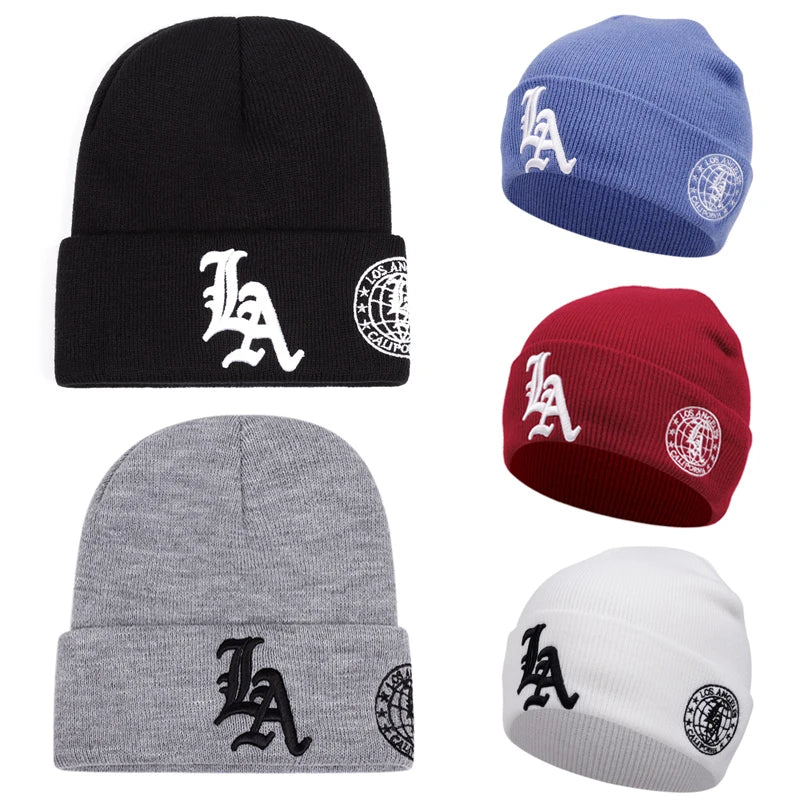 The LA Earth | Letter Earth Embroidery Hip Hop Beanie | Urban Caps NZ