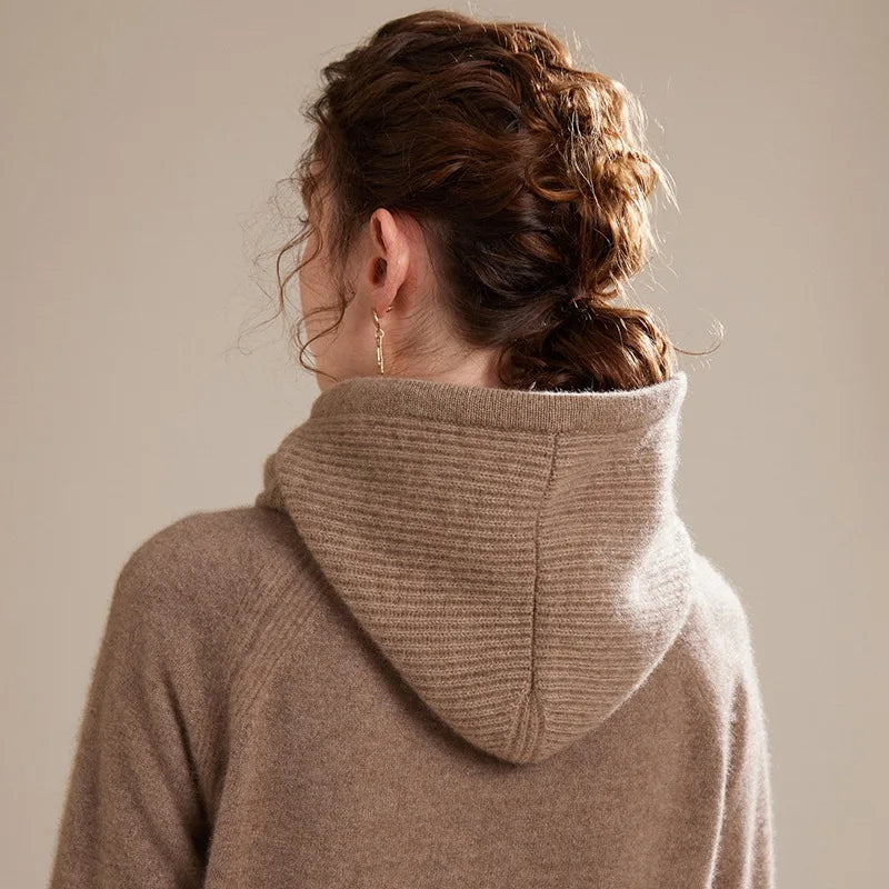 The Cairnwell | Women's 100% Wool Drawstring Balaclava Beanie | Urban Caps NZ