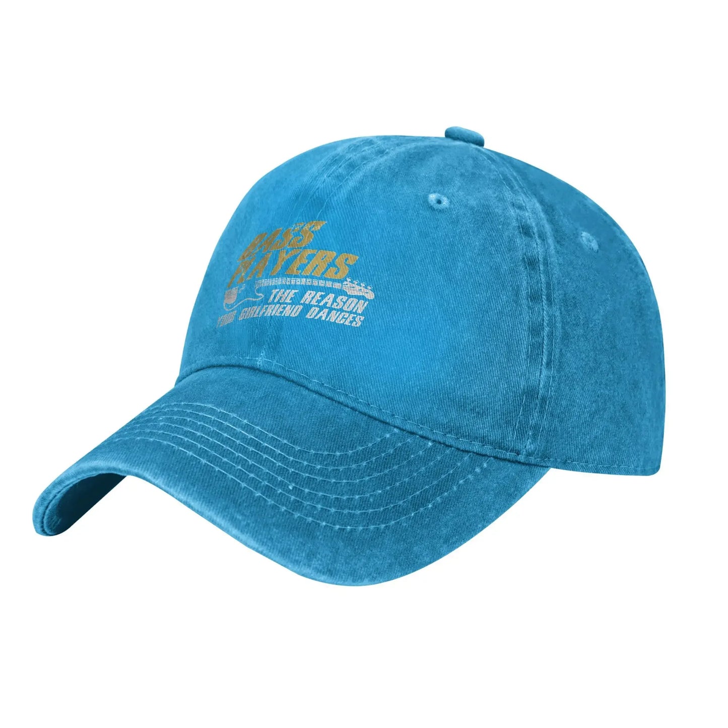 Bass Players Vintage Distressed Baseball Cap – Unisex Adjustable Music Hat