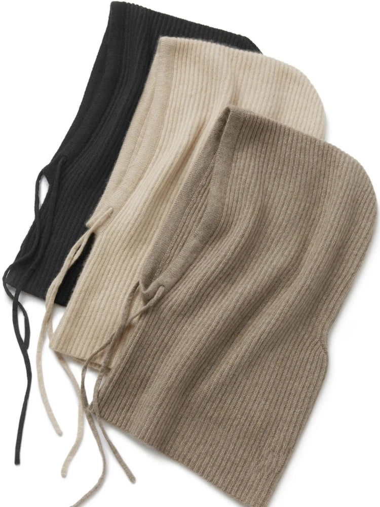 The Cairnwell | Women's 100% Wool Drawstring Balaclava Beanie | Urban Caps NZ