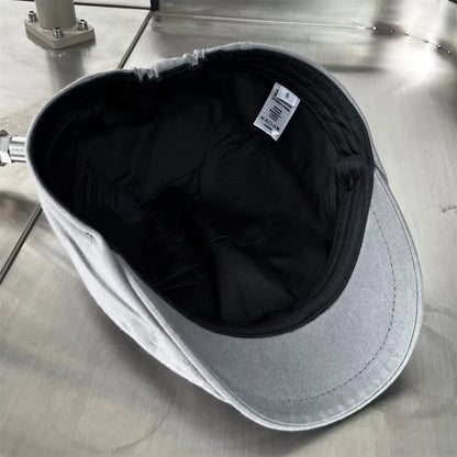 Torino XL Cotton Flat Cap – Extra Large Newsboy Cap for Men & Women (55–65cm)