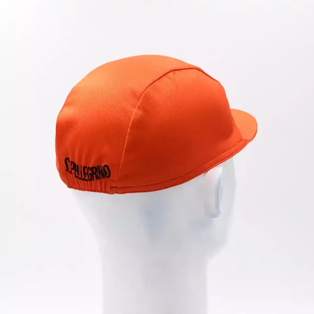 San Pellegrino Orange Cycling Cap Acrylic Breathable Lightweight Performance