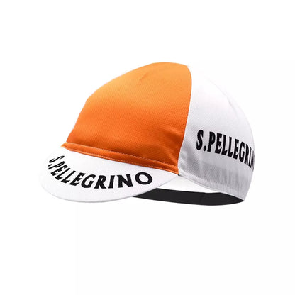 San Pellegrino Orange Cycling Cap Acrylic Breathable Lightweight Performance