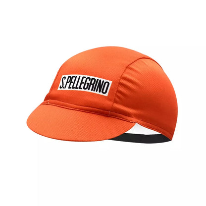 San Pellegrino Orange Cycling Cap Acrylic Breathable Lightweight Performance