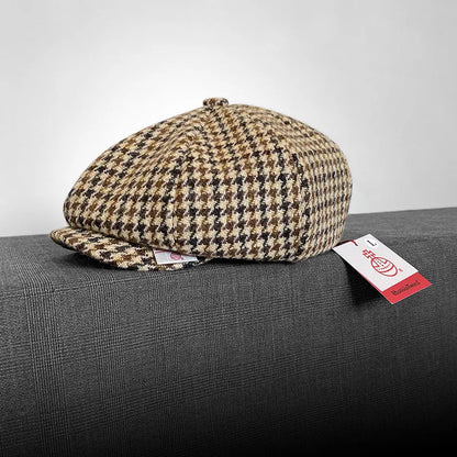 Premium Harris Tweed Octagonal Newsboy Cap – 100% Pure Wool Heritage Collection | Urban Caps