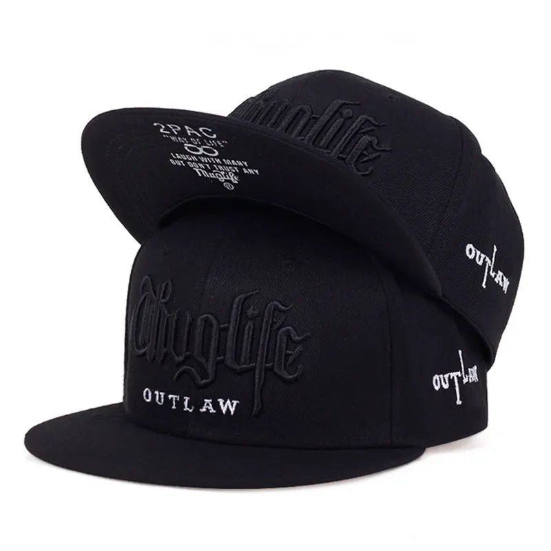 The Ladbroke | Thug Life Embroidery Unisex Snapback Cap | Urban Caps NZ