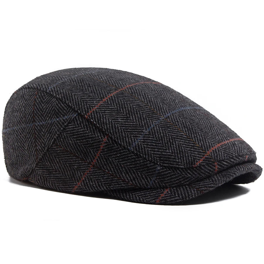 Woollen Herringbone Ivy Cap | Highland Heritage Flat Cap | Urban Caps NZ