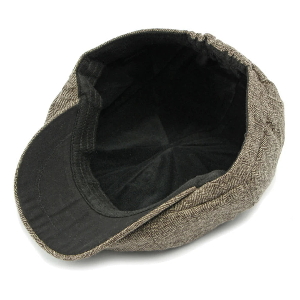 Bordeaux Striped Octagonal Beret
