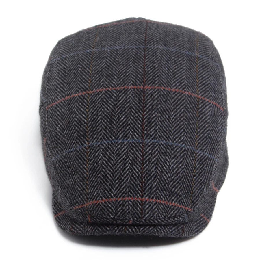 Woollen Herringbone Ivy Cap | Highland Heritage Flat Cap | Urban Caps NZ