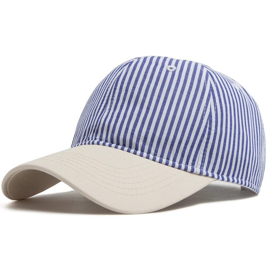 Striped Soft Dad Hat | Casual Baseball Cap | Urban Caps NZ