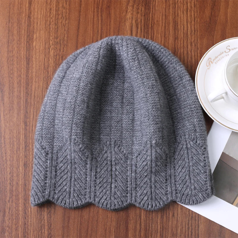 The Glencoe | 100% Wool Wavy Edge Knitted Winter Beanie | Urban Caps NZ