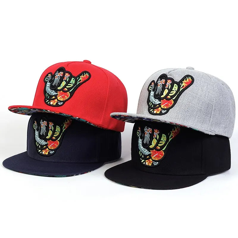 The Carnaby | Colourful Hand Embroidery Snapback Cap | Urban Caps NZ