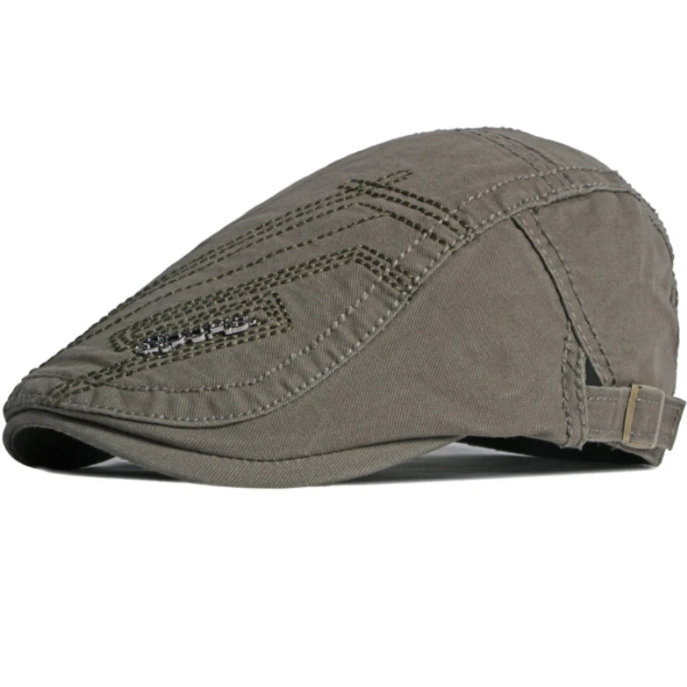 Guildford Letter-Pattern Beret in Army Green