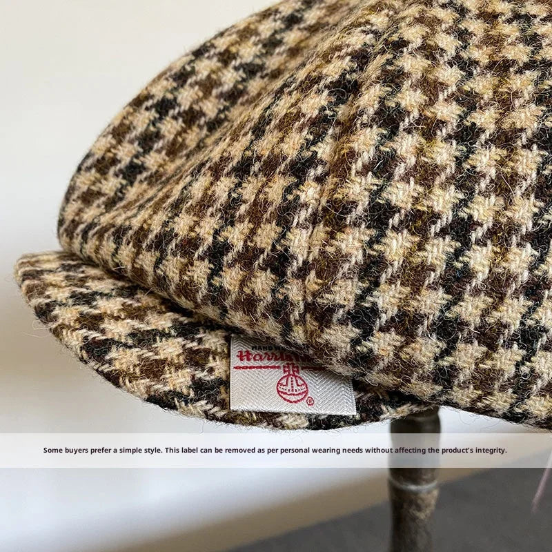 Premium Harris Tweed Octagonal Newsboy Cap – 100% Pure Wool Heritage Collection | Urban Caps