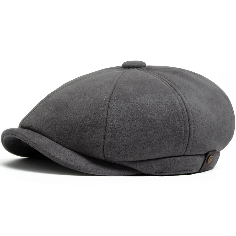 Suede Newsboy Cap | Retro British Gentleman's Cap | Urban Caps NZ