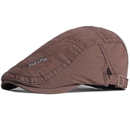 Guildford Letter-Pattern Beret in Coffee