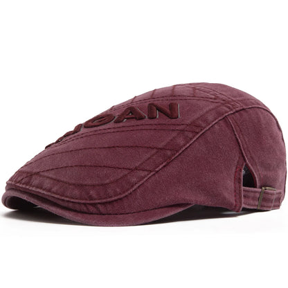 Washed Cotton Ivy Cap | Heritage Driving Flat Cap | Urban Caps NZ