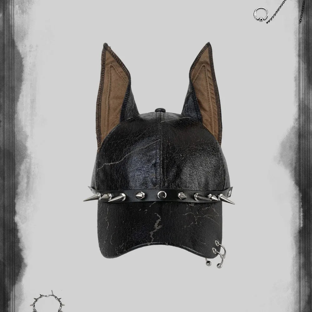 Rebel Doberman Ear Baseball Cap in A