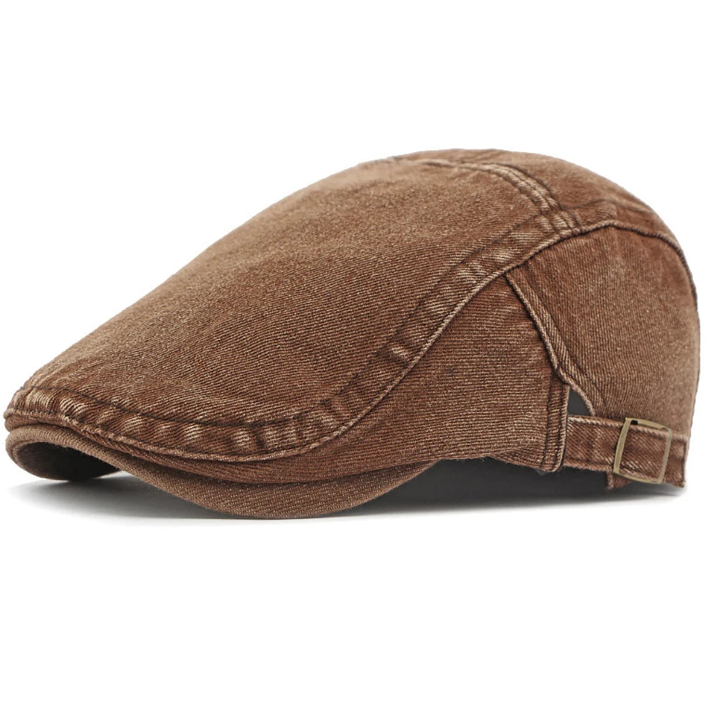 Falmouth Cotton Sun Beret in Coffee