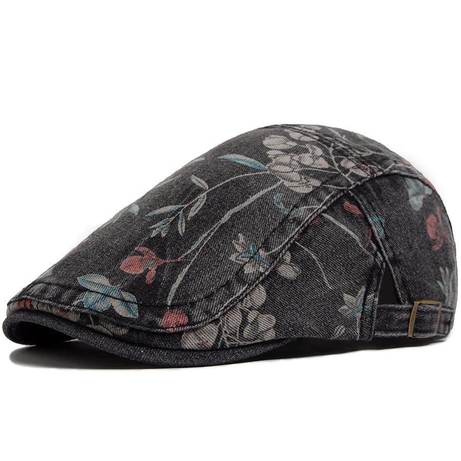 Floral Print Ivy Cap | Country Garden Flat Cap | Urban Caps NZ