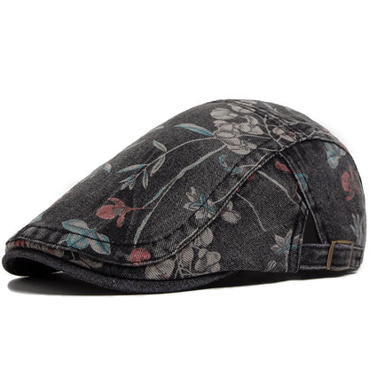 Floral Print Ivy Cap | Country Garden Flat Cap | Urban Caps NZ