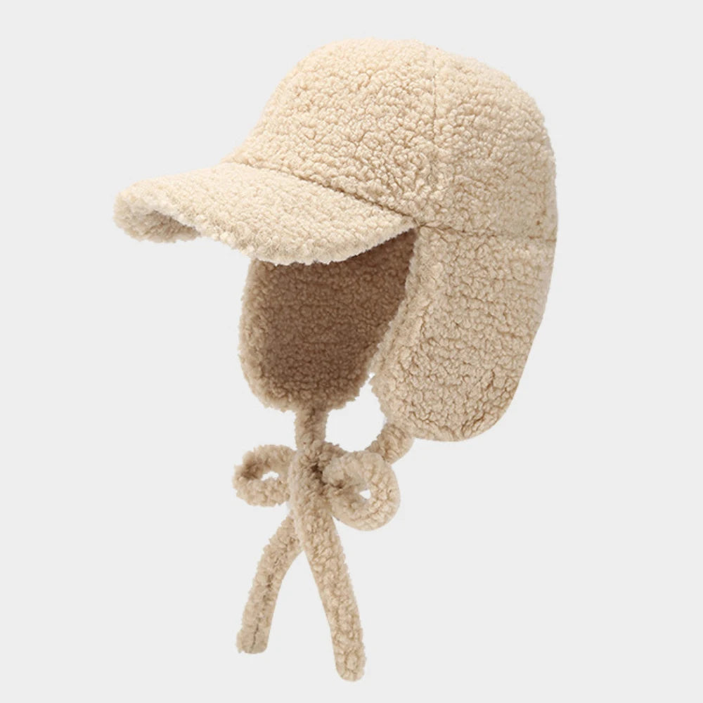 Fairbanks Berber Fleece Trapper Hat in Beige