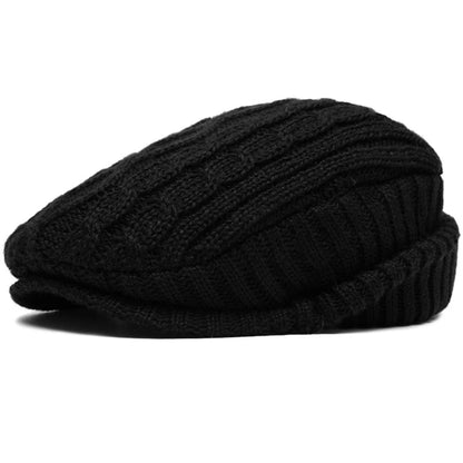 Appleby Knitted Earflap Beret in Black