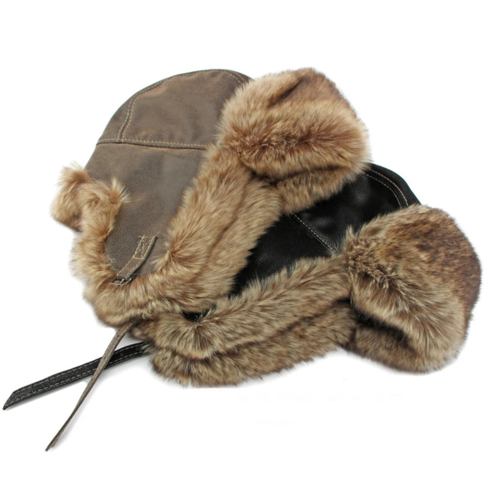Khatanga Faux Leather Trapper Hat