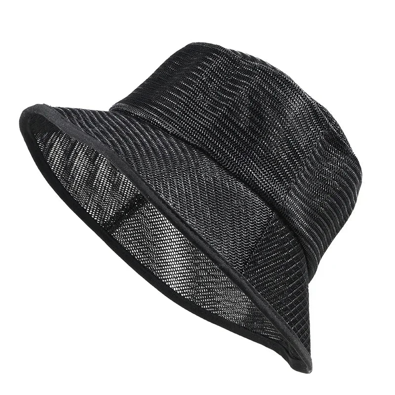 Anglesey Mesh Bucket Hat in Black