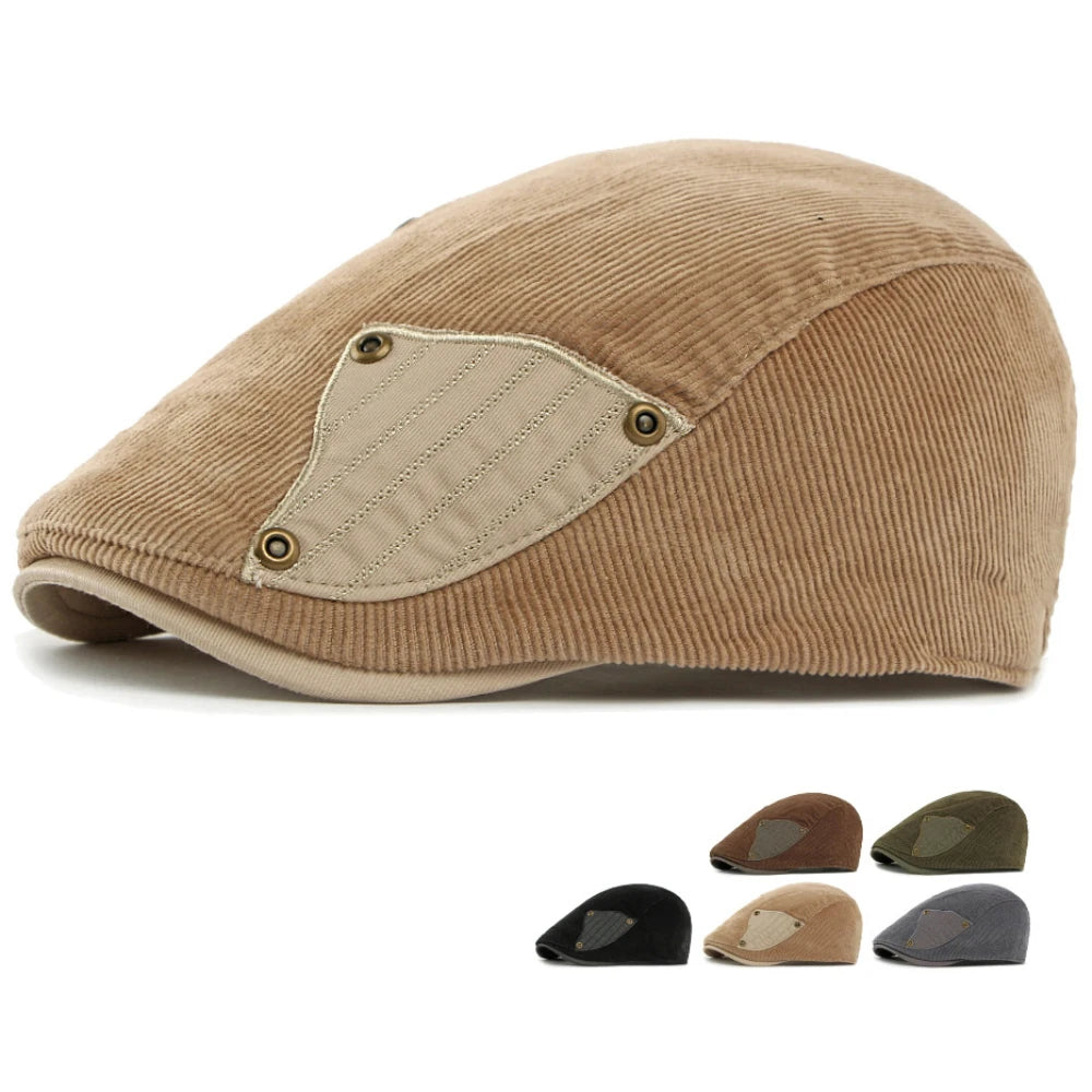 Derby Corduroy Patchwork Beret